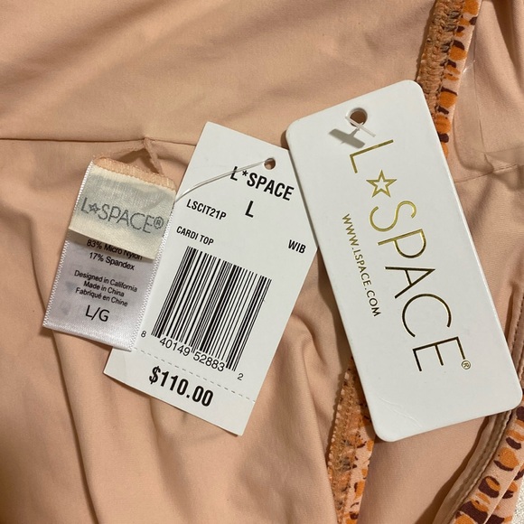 L*SPACE Women's CARDI Top One-Shoulder Bikini Top Size L - Picture 4 of 5
